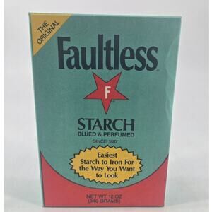 Vintage Faultless Starch 12oz Box Blued Perfumed Unopened Made In USA NOS